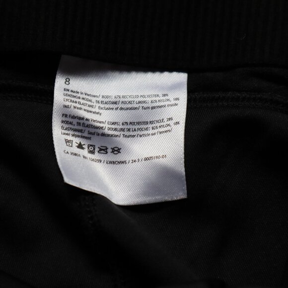 Lululemon Ribbed Softstreme Zip-Leg High-Rise Cropped Pant 25"- Charcoal- Sz 8 - Picture 4 of 8